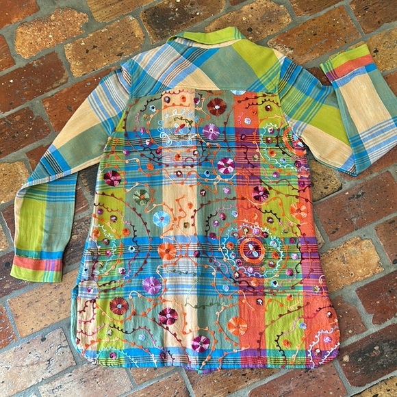 Soft surroundings Manchester Linen blend Shirt szM - Picture 8 of 10